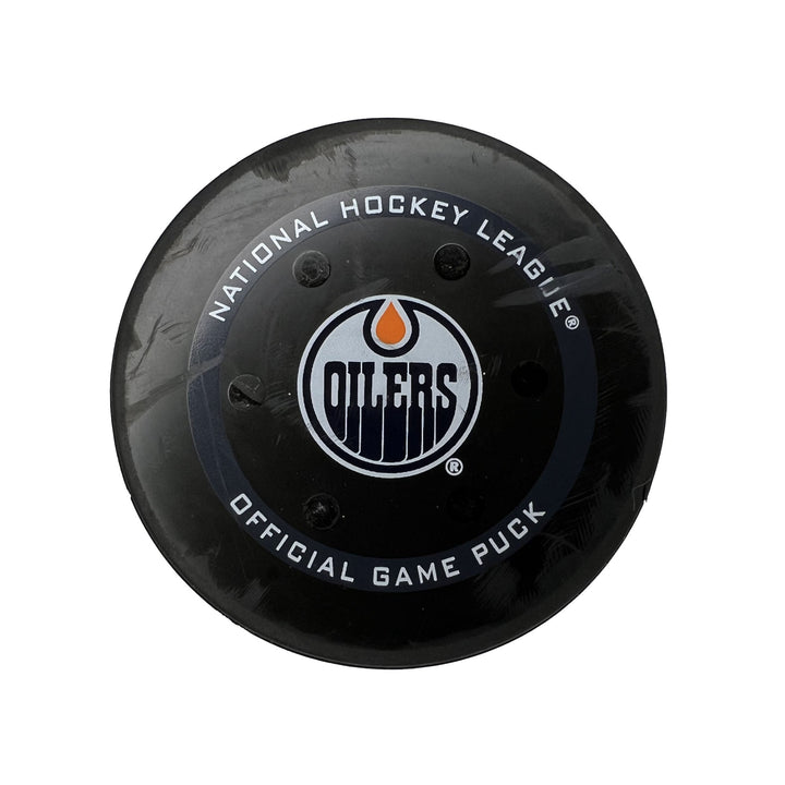 Edmonton Oilers Game Used Puck - Apr. 20/2022 vs Dallas Stars