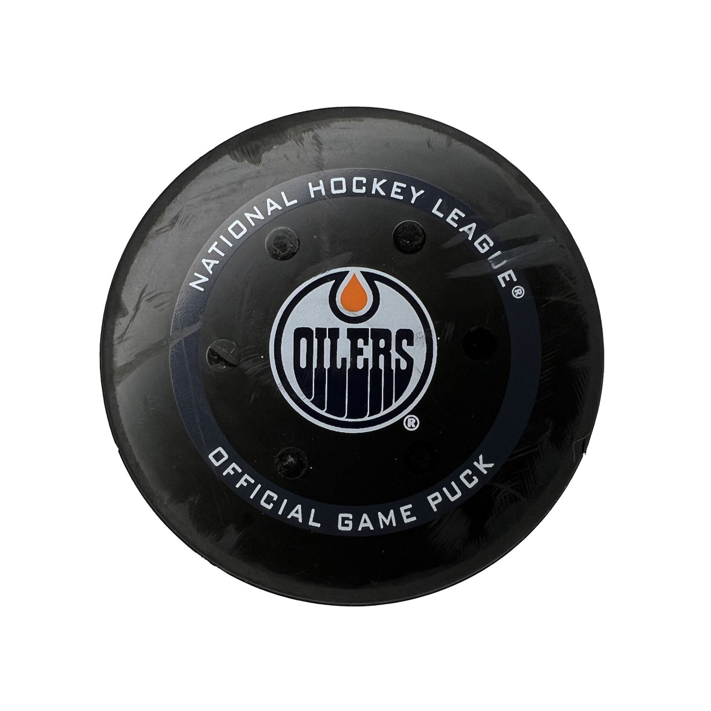 Edmonton Oilers Game Used Puck - Apr. 29/2022 vs Vancouver Canucks