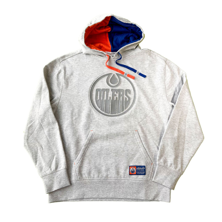 Edmonton Oilers Unisex Authentics Grey Overlay Hoodie