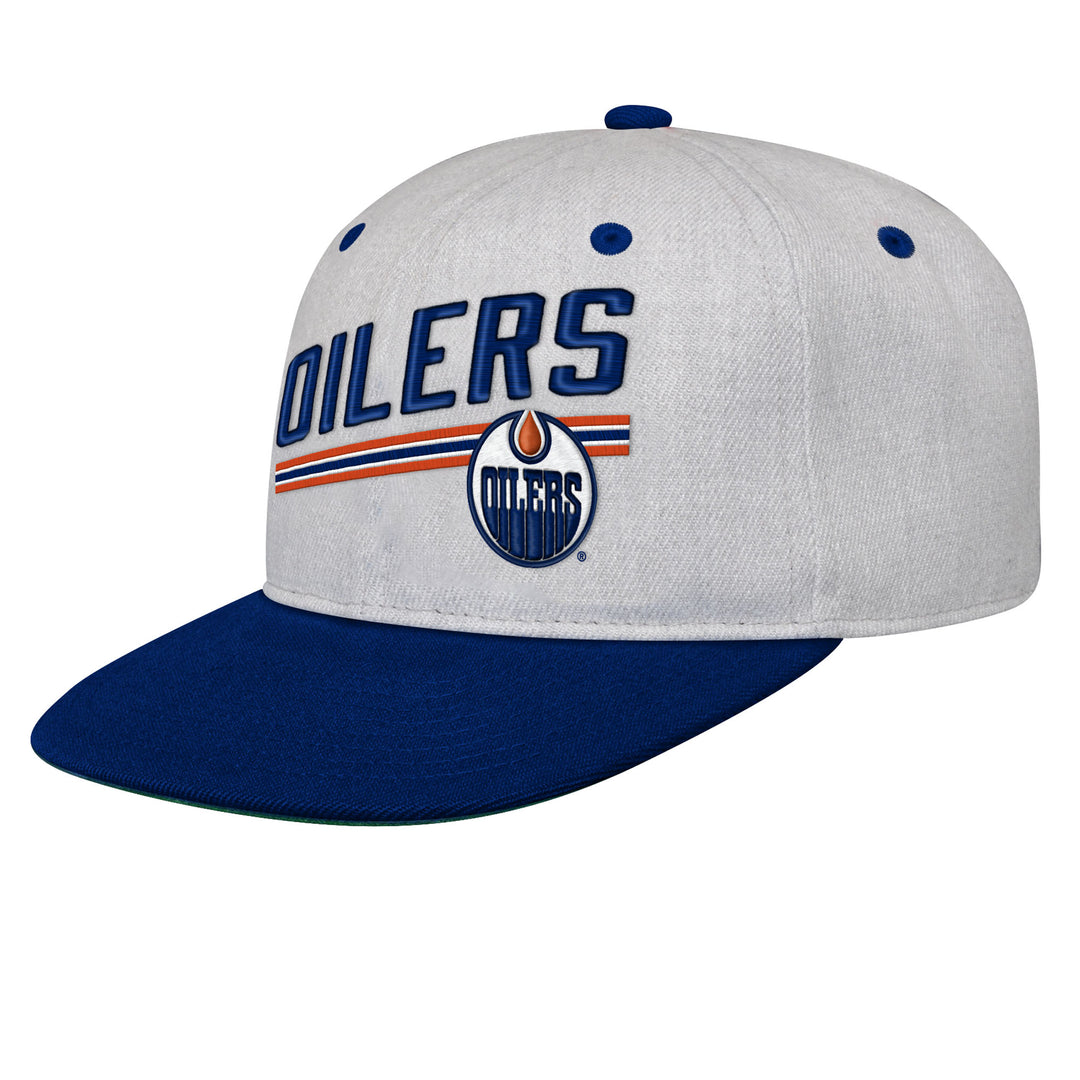 Edmonton Oilers Youth Outerstuff Grey Vintage Hockey Snapback Hat