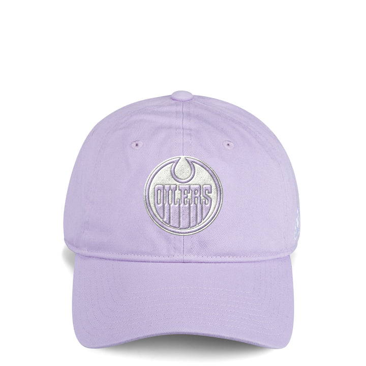 Edmonton Oilers adidas Purple Hockey Fights Cancer Adjustable Slouch Hat