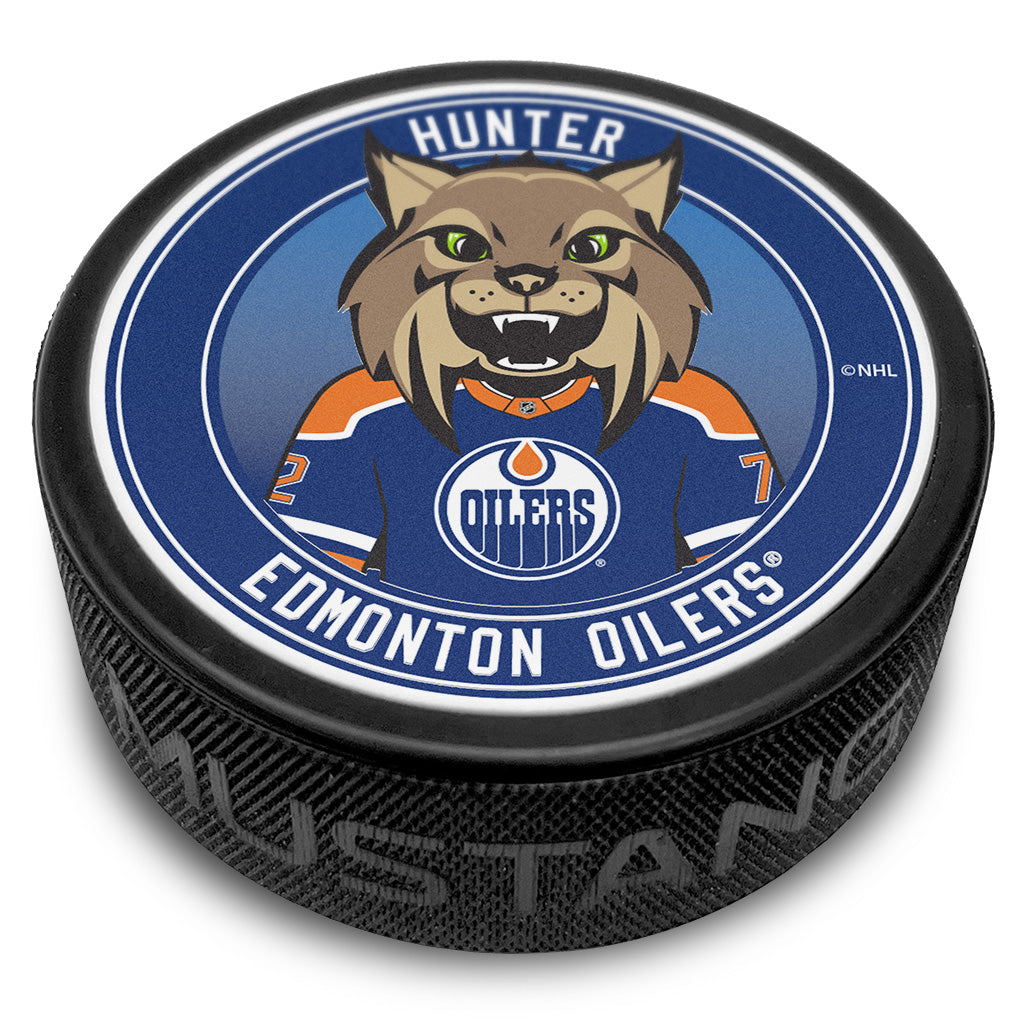 Edmonton Oilers Hunter Mascot Textured Collector's Puck