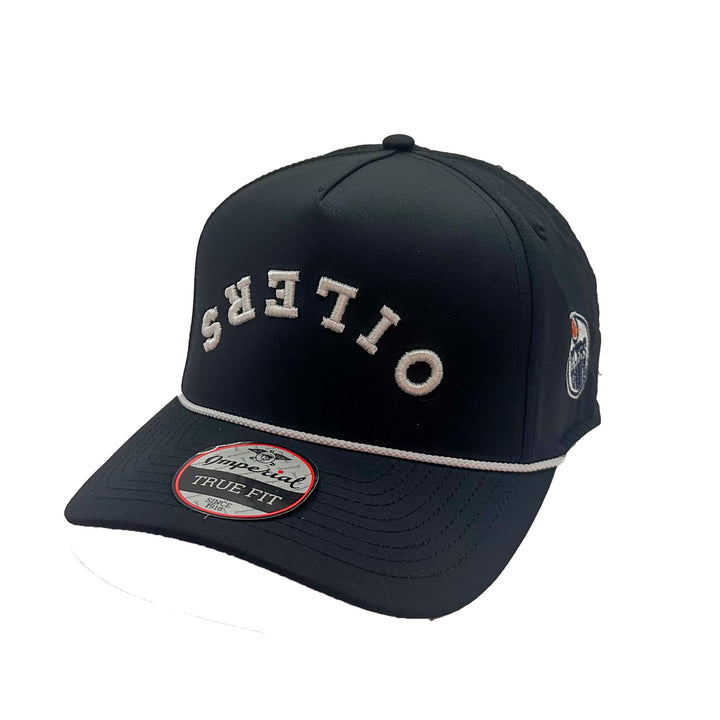 Edmonton Oilers Imperial Sports Black Rope Wrightson Upside Down Snapback Hat