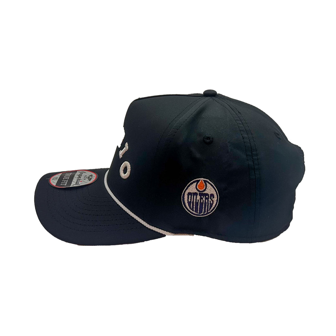 Edmonton Oilers Imperial Sports Black Rope Wrightson Upside Down Snapback Hat