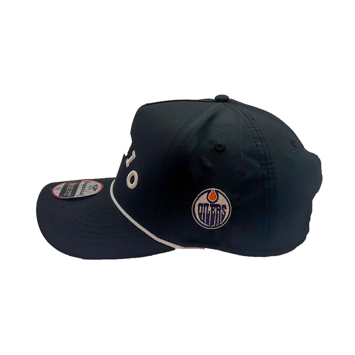 Edmonton Oilers Imperial Sports Black Rope Wrightson Upside Down Snapback Hat