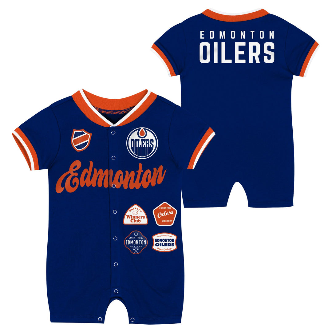 Edmonton Oilers Infant Outerstuff Blue Expert Fan Coverall