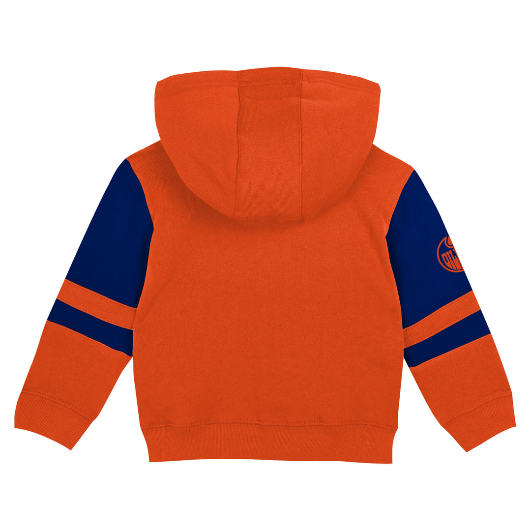 Edmonton Oilers Infant Outerstuff Faceoff Orange Full-Zip Hoodie