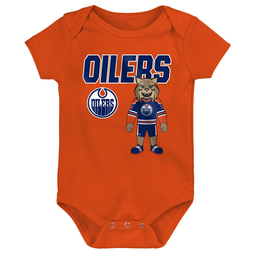 Edmonton Oilers Infant Outerstuff Littlest Player 3-Piece Creeper Set
