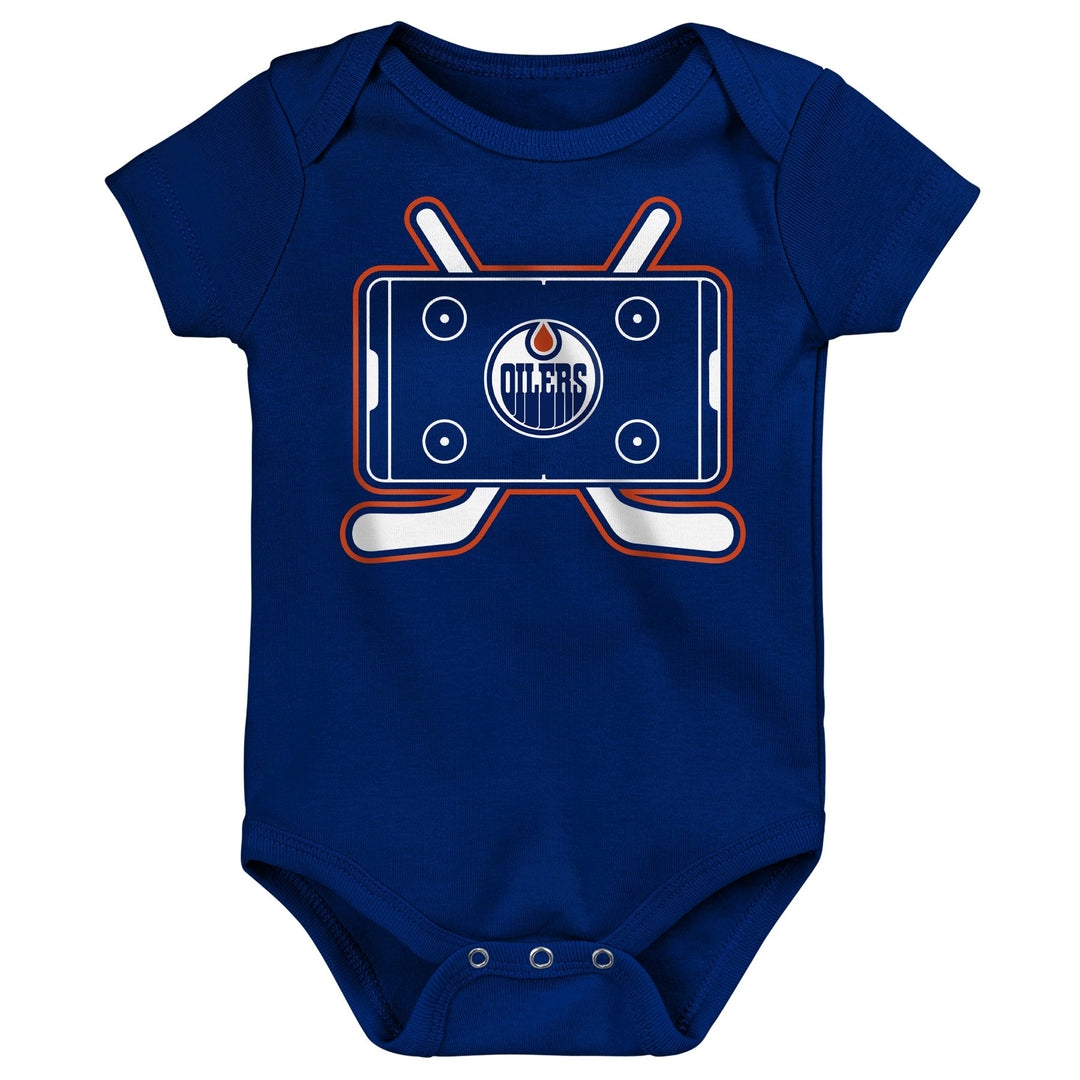 Edmonton Oilers Infant Outerstuff Littlest Player 3-Piece Creeper Set