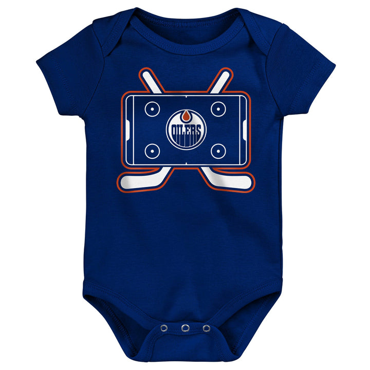 Edmonton Oilers Infant Outerstuff Littlest Player 3-Piece Creeper Set