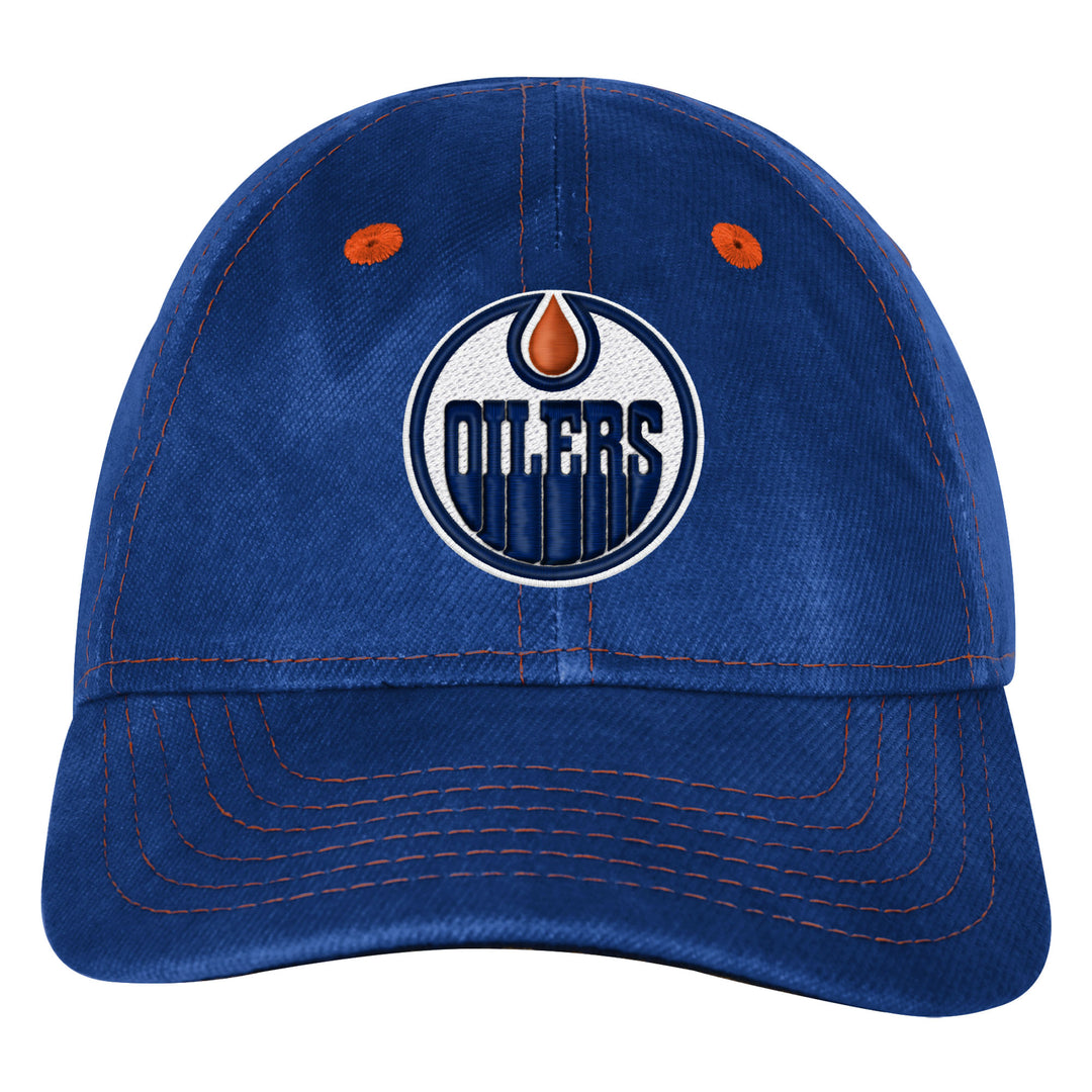 Edmonton Oilers Infant Sun Drenched Blue Slouch Hat