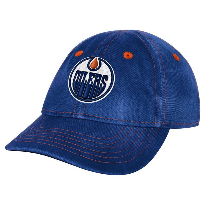 Edmonton Oilers Infant Sun Drenched Blue Slouch Hat