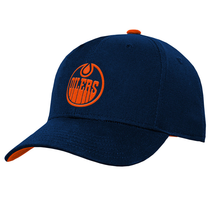Edmonton Oilers Kids Navy Alternate Logo Snapback Hat