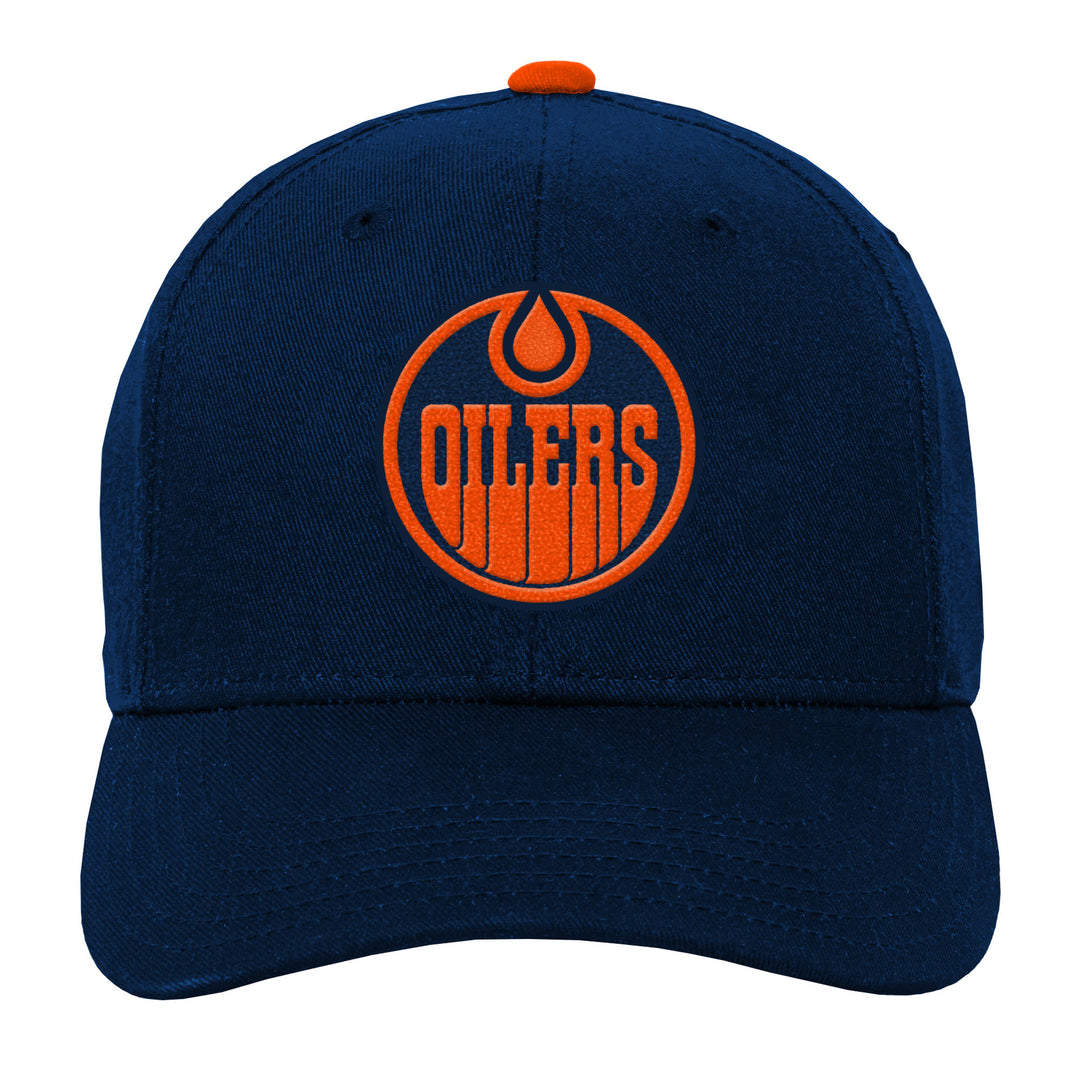 Edmonton Oilers Kids Navy Alternate Logo Snapback Hat