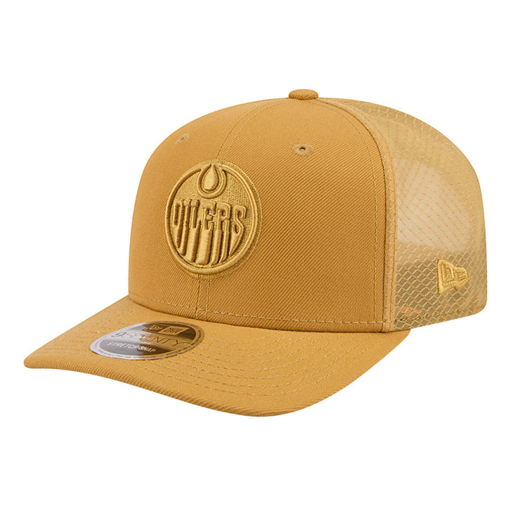 Edmonton Oilers Kids New Era Color Pack Mustard Yellow 9SEVENTY Mesh Stretch Snapback Hat