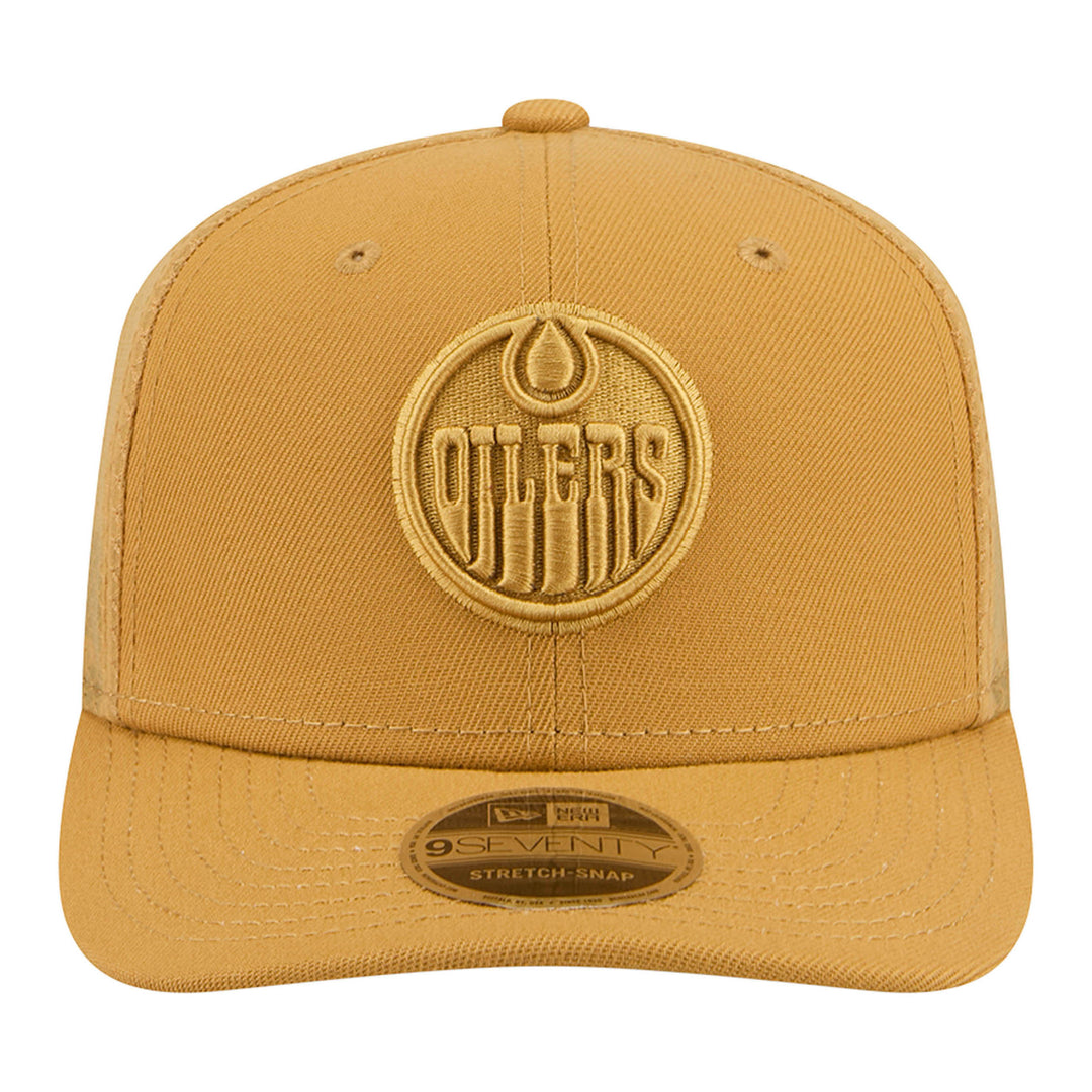 Edmonton Oilers Kids New Era Color Pack Mustard Yellow 9SEVENTY Mesh Stretch Snapback Hat