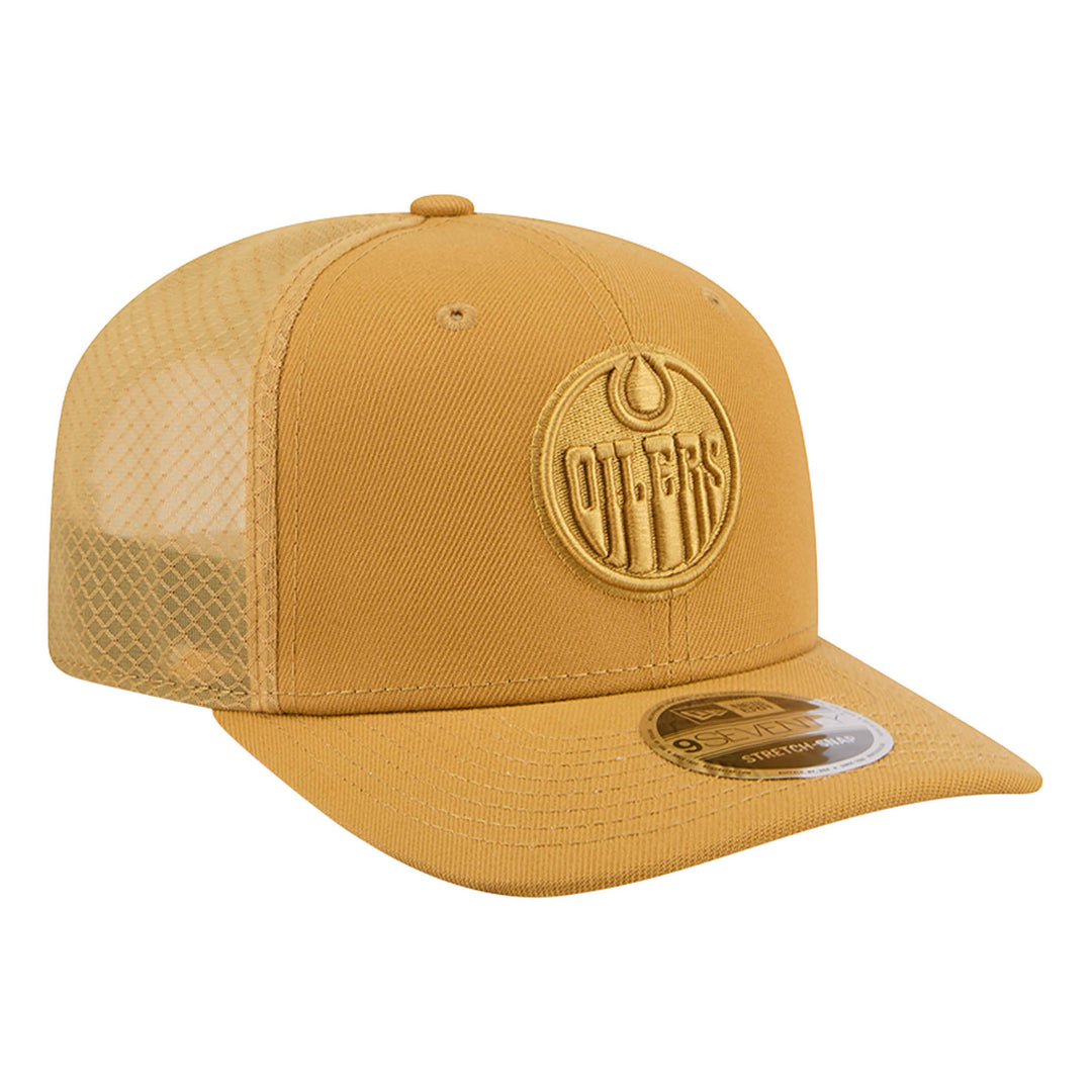 Edmonton Oilers Kids New Era Color Pack Mustard Yellow 9SEVENTY Mesh Stretch Snapback Hat