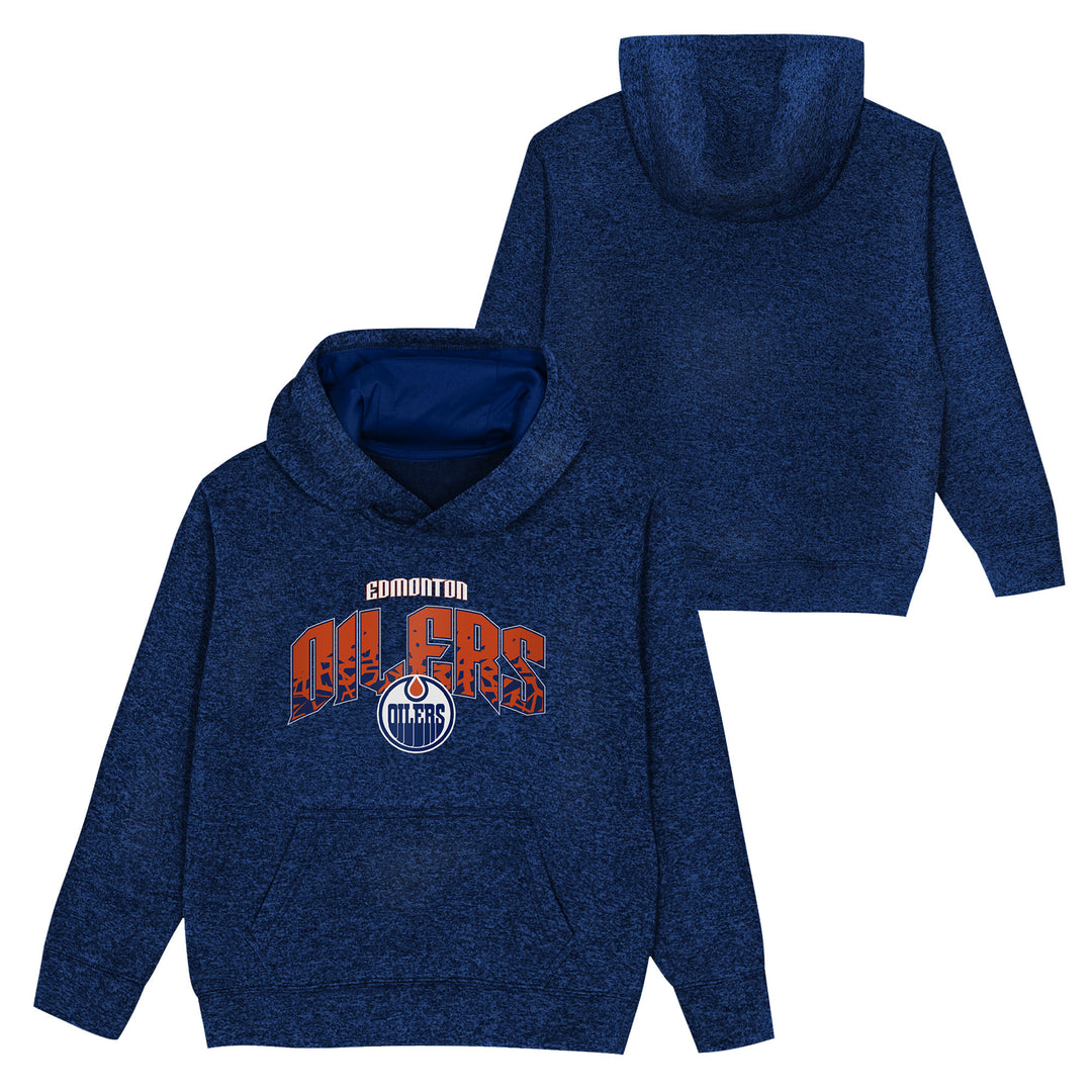Edmonton Oilers Kids Outerstuff Forerunner Ultra Fleece Navy Hoodie