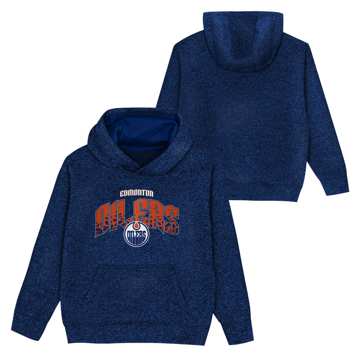Edmonton Oilers Kids Outerstuff Forerunner Ultra Fleece Navy Hoodie