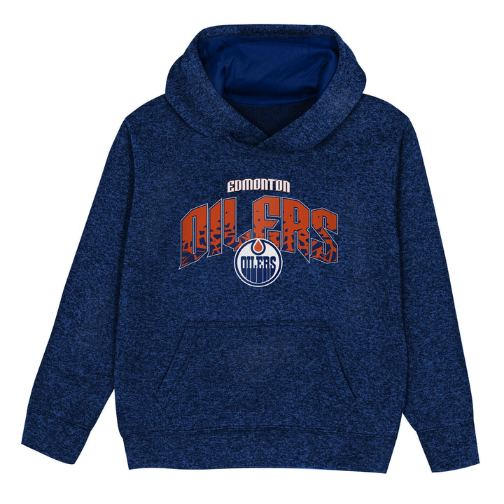 Edmonton Oilers Kids Outerstuff Forerunner Ultra Fleece Navy Hoodie