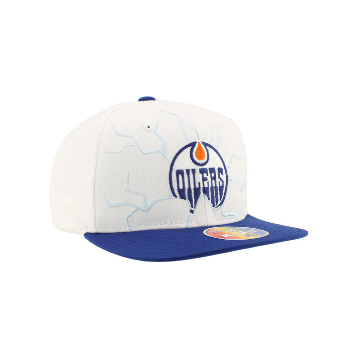 Edmonton Oilers Kids Zephyr Emerge White Snapback Hat