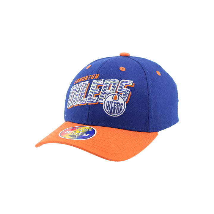 Edmonton Oilers Kids Zephyr Royal Shimmy Snapback Hat