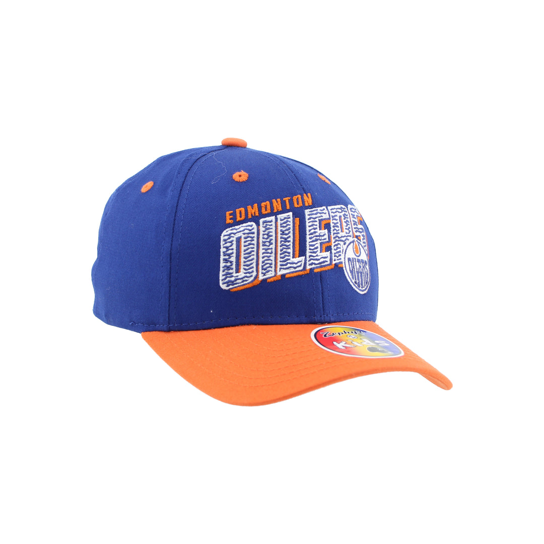 Edmonton Oilers Kids Zephyr Royal Shimmy Snapback Hat