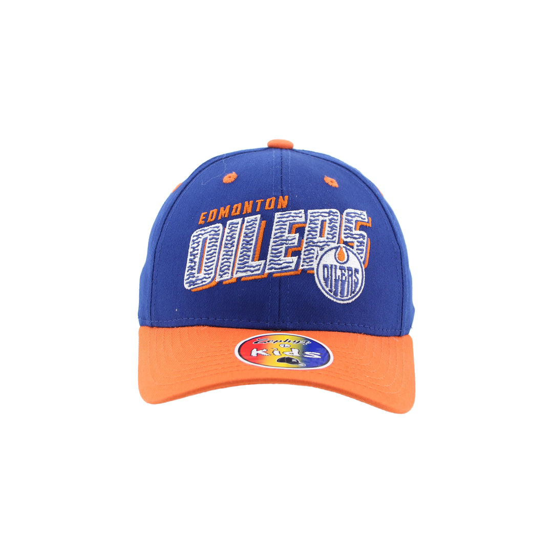 Edmonton Oilers Kids Zephyr Royal Shimmy Snapback Hat