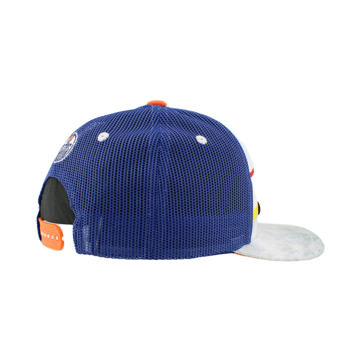 Edmonton Oilers Kids Zephyr Royal & White Snapshot Snapback Hat