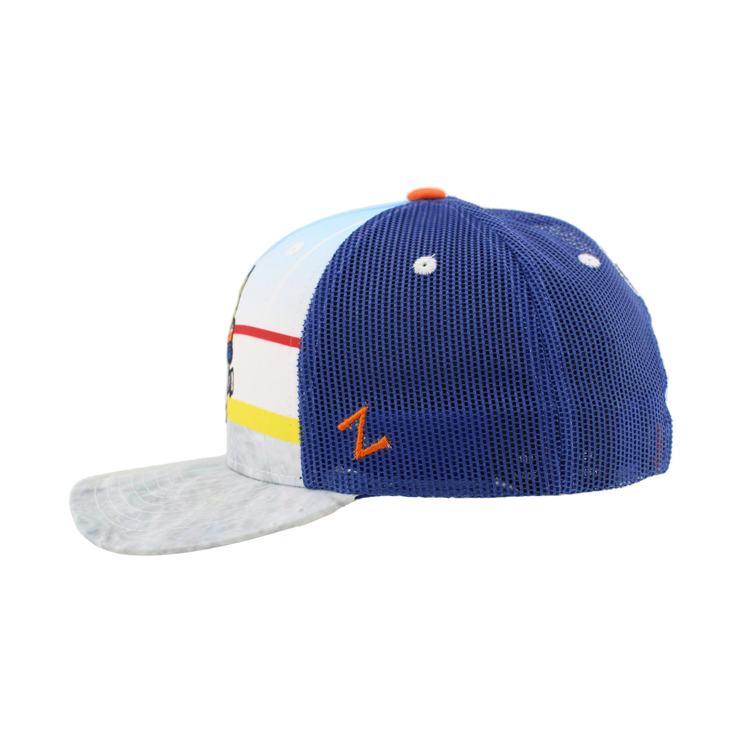 Edmonton Oilers Kids Zephyr Royal & White Snapshot Snapback Hat