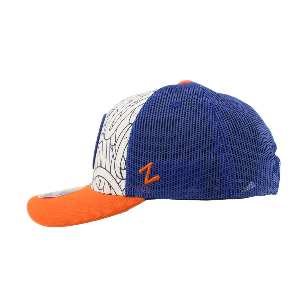 Edmonton Oilers Kids Zephyr White Tangled Snapback Hat