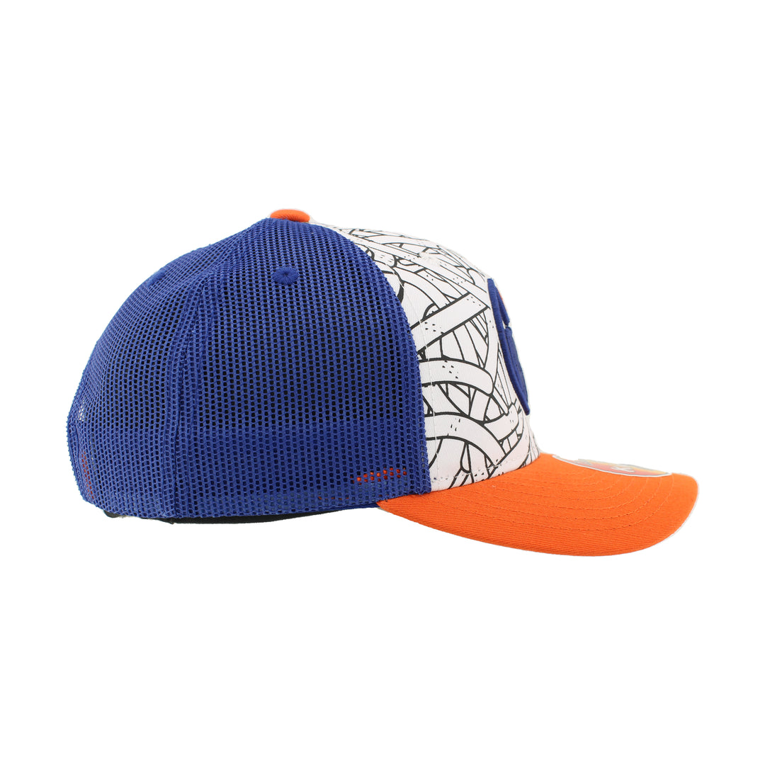 Edmonton Oilers Kids Zephyr White Tangled Snapback Hat