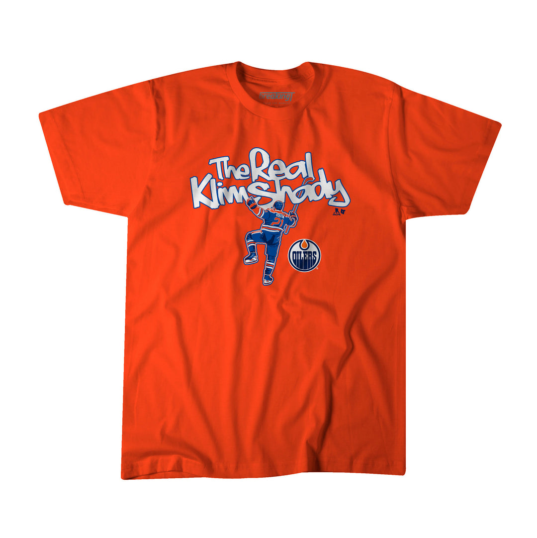 Klim Kostin Edmonton Oilers "The Real Klim Shady" Orange T-Shirt