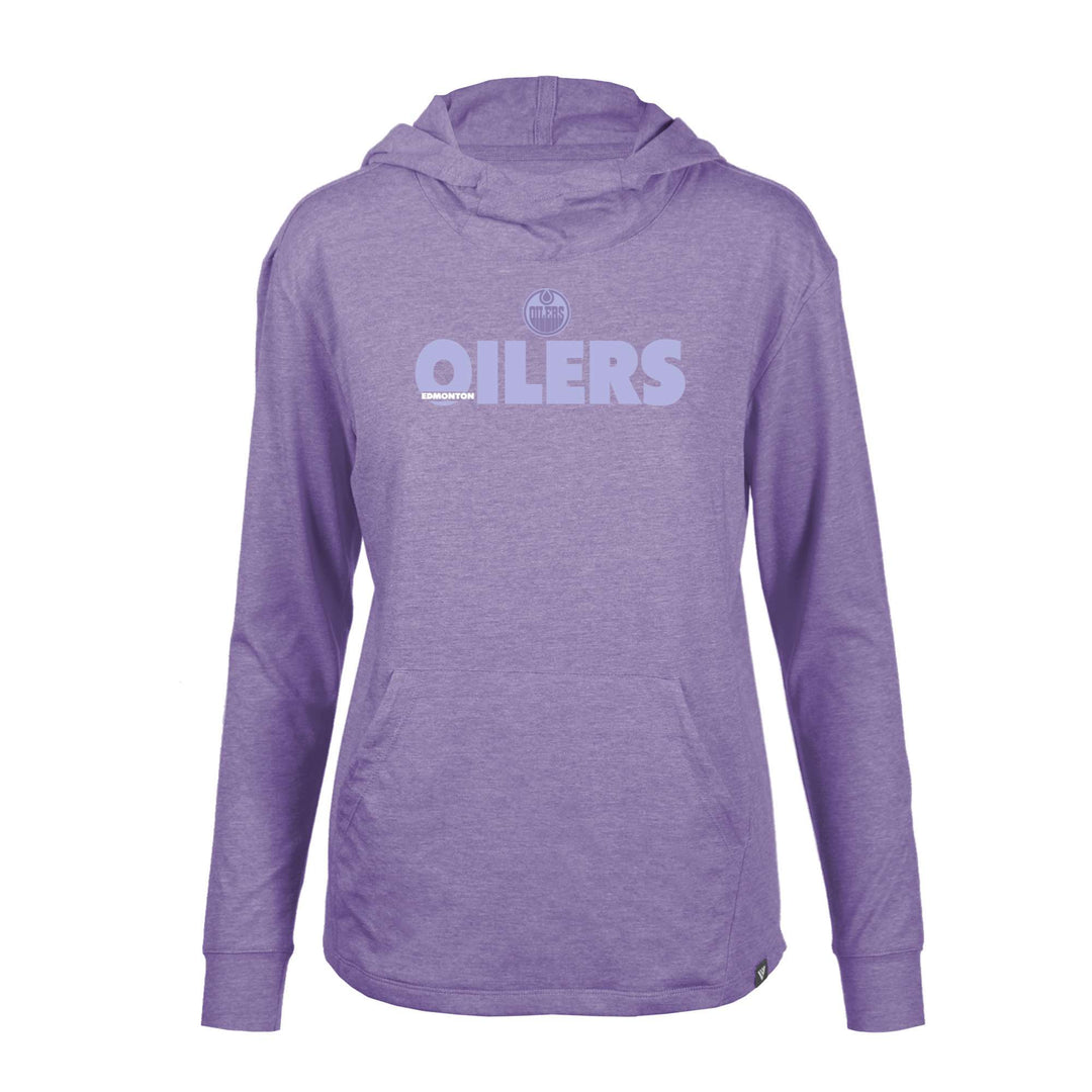 Edmonton Oilers Women's Levelwear Vivid Purple Hooded Shirt