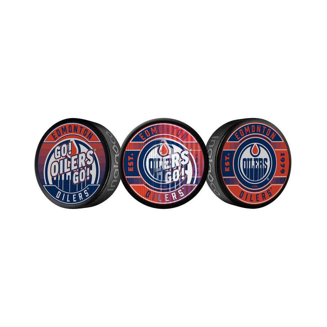 Edmonton Oilers Lenticular Insert Design Puck