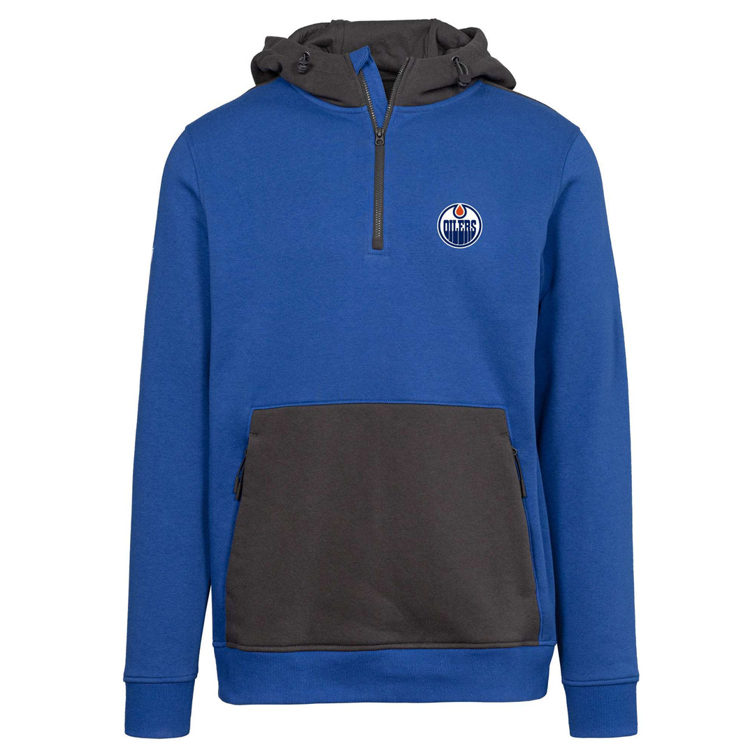 Edmonton Oilers Levelwear Chicane Blue Half-Zip Hoodie