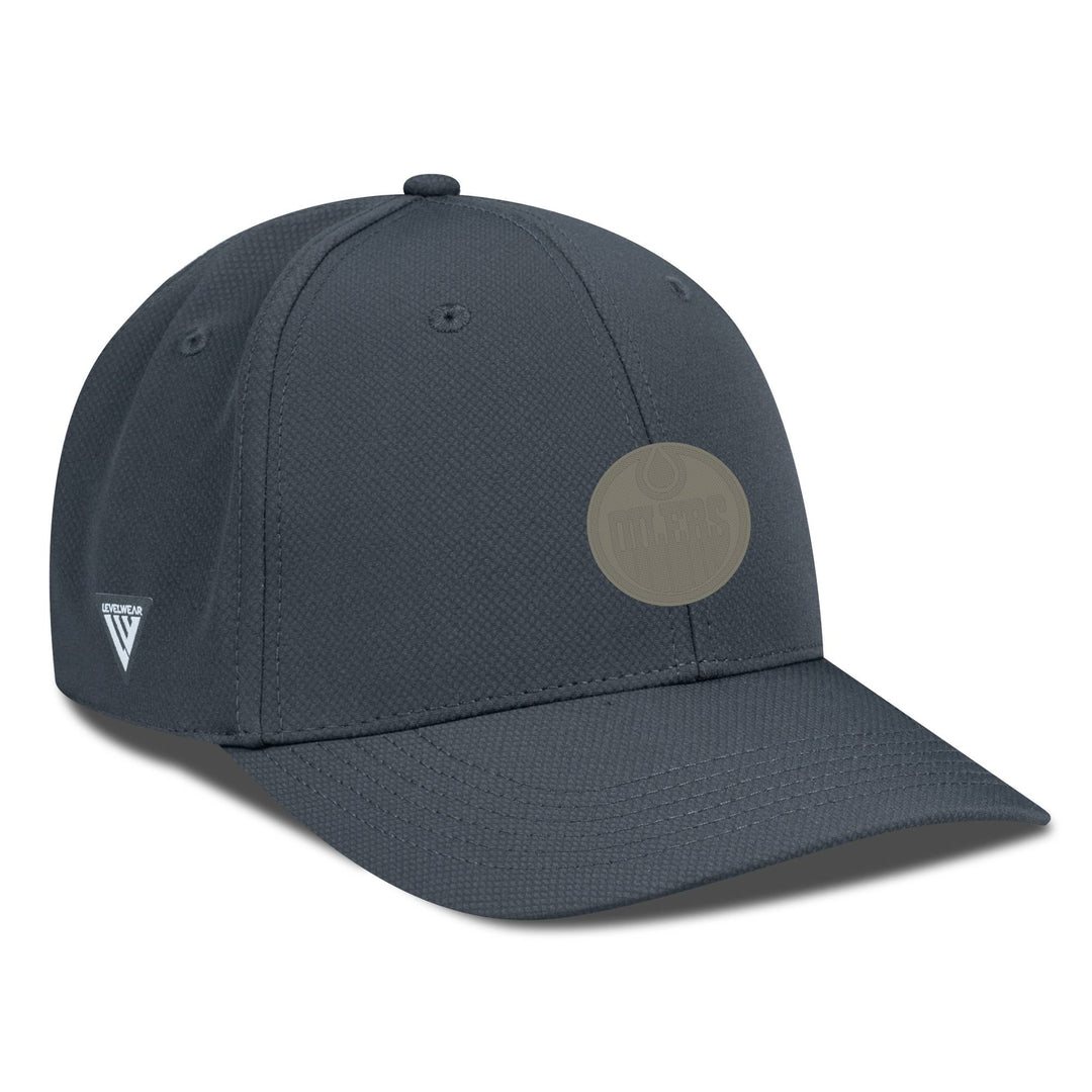 Edmonton Oilers Levelwear Grey Rise Copper Flex Hat