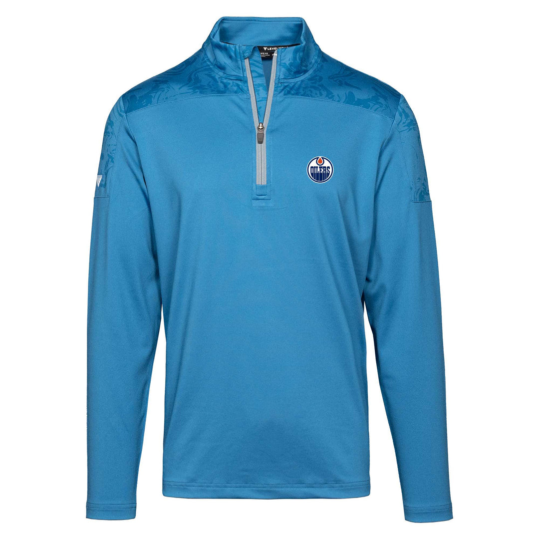 Edmonton Oilers Luca Levelwear Blue Half-Zip Sweatshirt