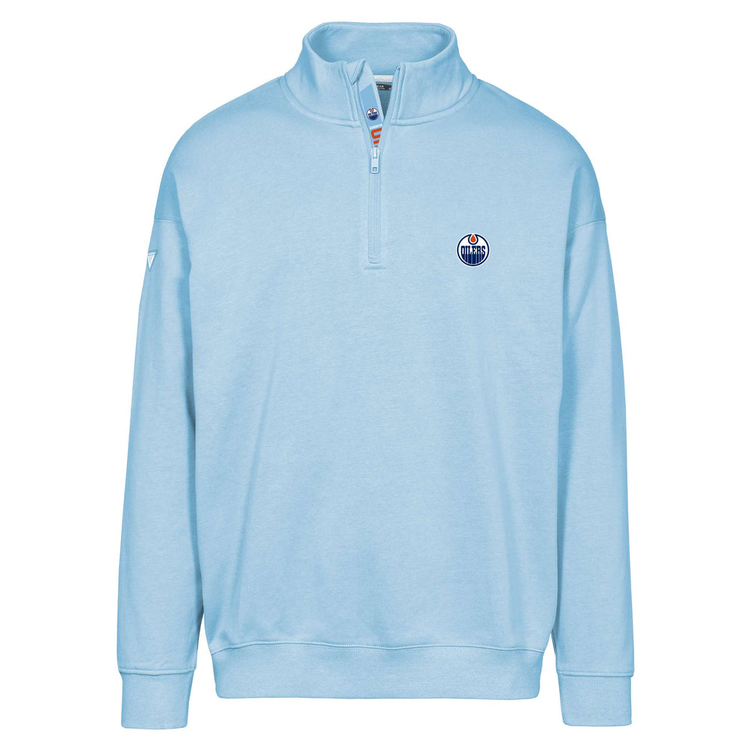 Edmonton Oilers Levelwear Murray Powder Blue Half-Zip Sweatshirt