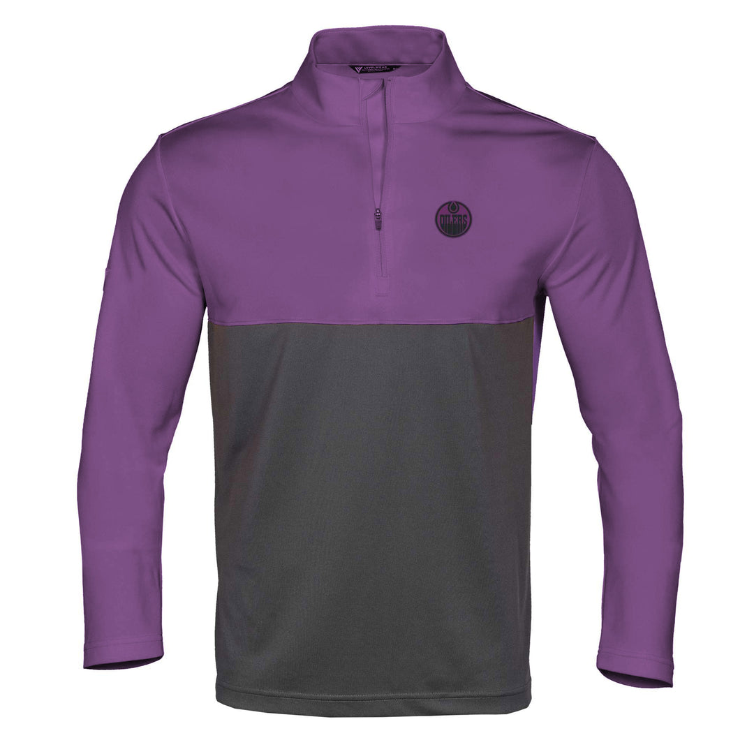 Edmonton Oilers Levelwear Pursue Purple Half-Zip Sweatshirt