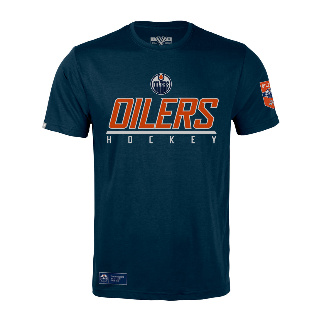 Edmonton Oilers Levelwear Richmond Navy T-Shirt