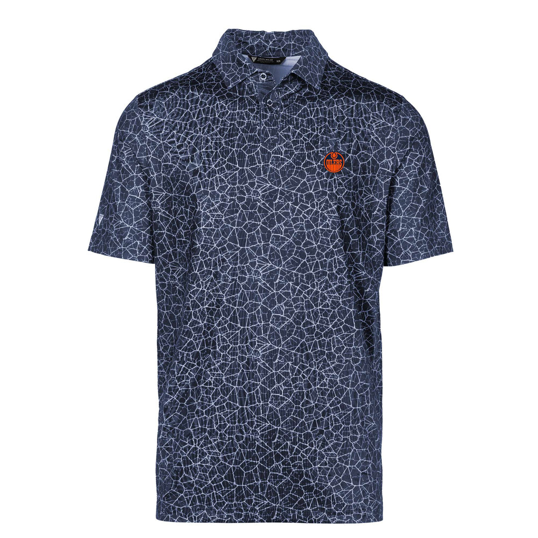 Edmonton Oilers Levelwear Shatter Navy Polo