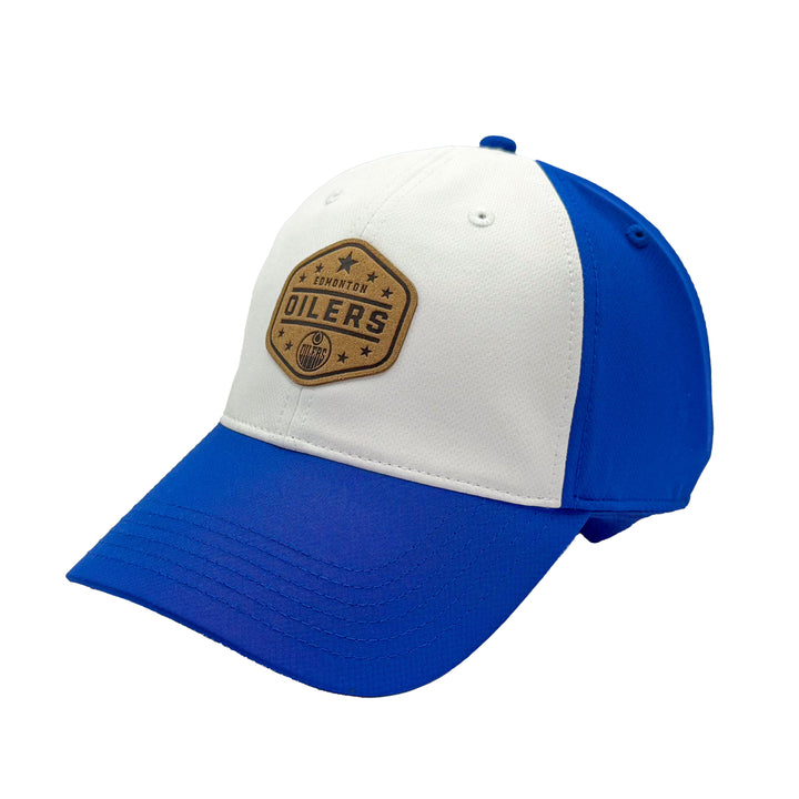 Edmonton Oilers Levelwear White & Blue Endure Adjustable Hat