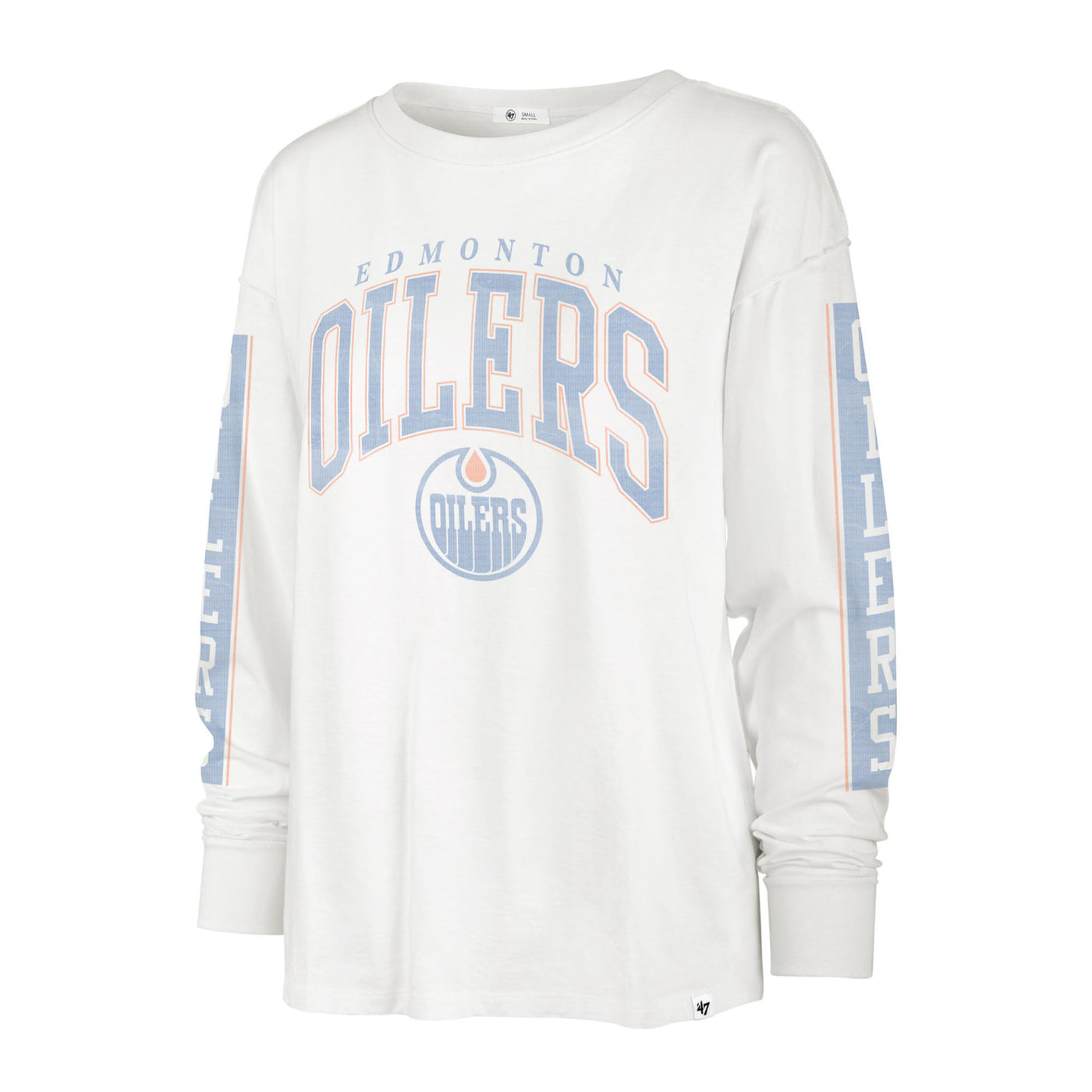Edmonton Oilers Women's '47 Statement White Long Sleeve T-Shirt