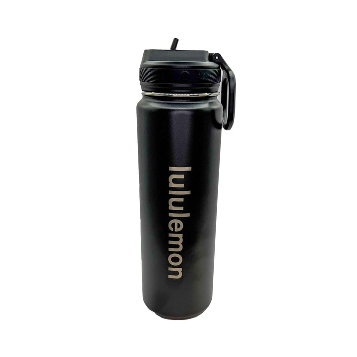 Edmonton Oilers Lululemon Black Back To Life Sport 24oz Bottle