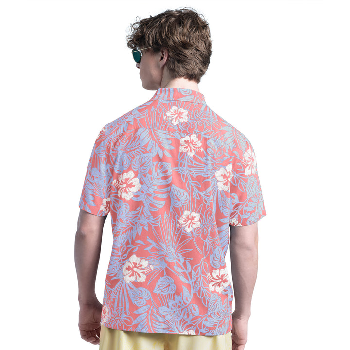 Edmonton Oilers Margaritaville Palm Shade Party Button Up Shirt