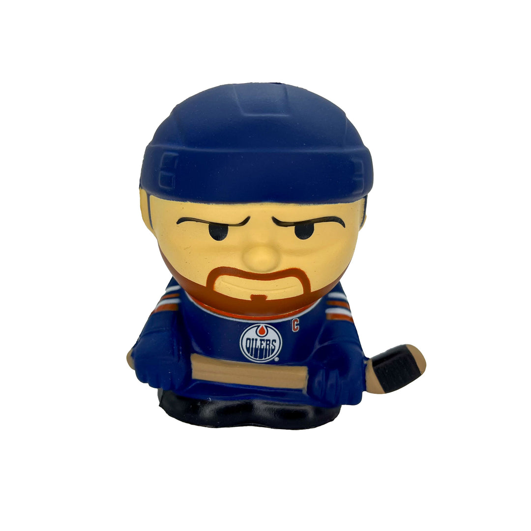 Connor McDavid Edmonton Oilers Royal Jersey SqueezyMates Toy