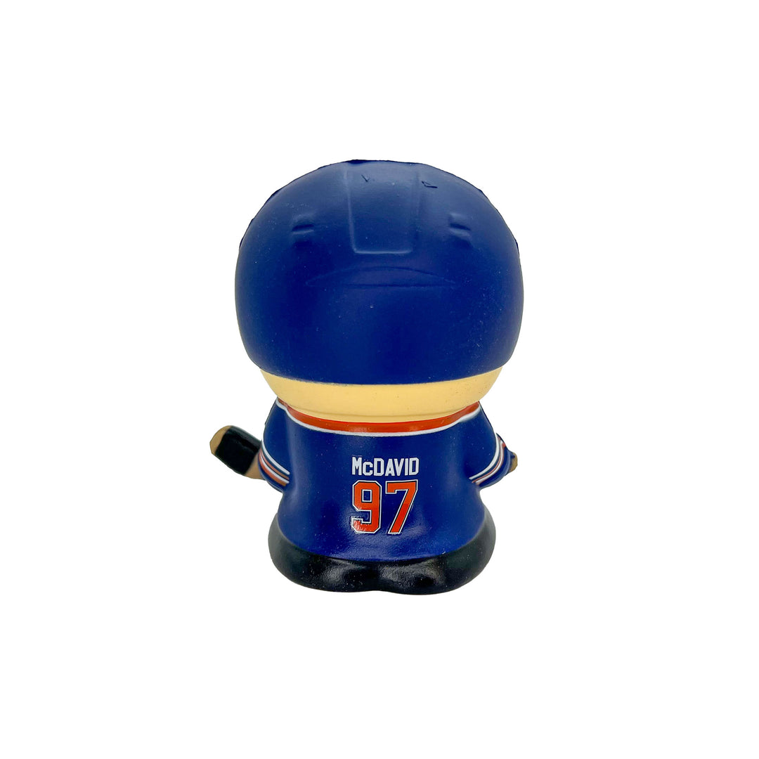 Connor McDavid Edmonton Oilers Royal Jersey SqueezyMates Toy