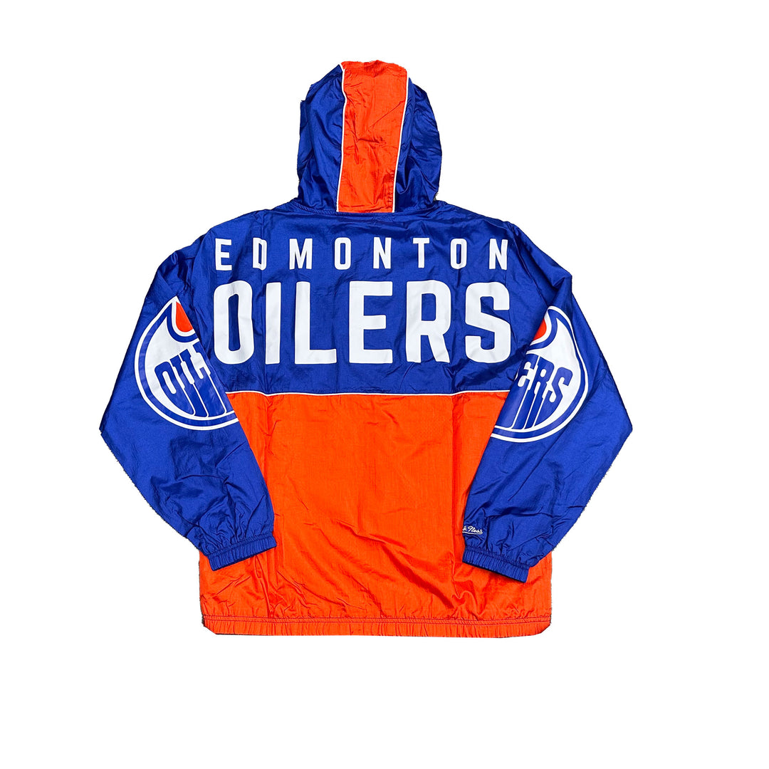 Edmonton Oilers Mitchell & Ness Team OG Blue Anorak Windbreaker Jacket
