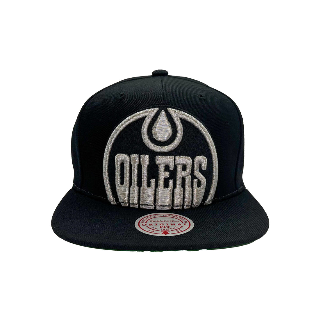 Edmonton Oilers Mitchell & Ness Sliver Crop Logo Snapback Hat